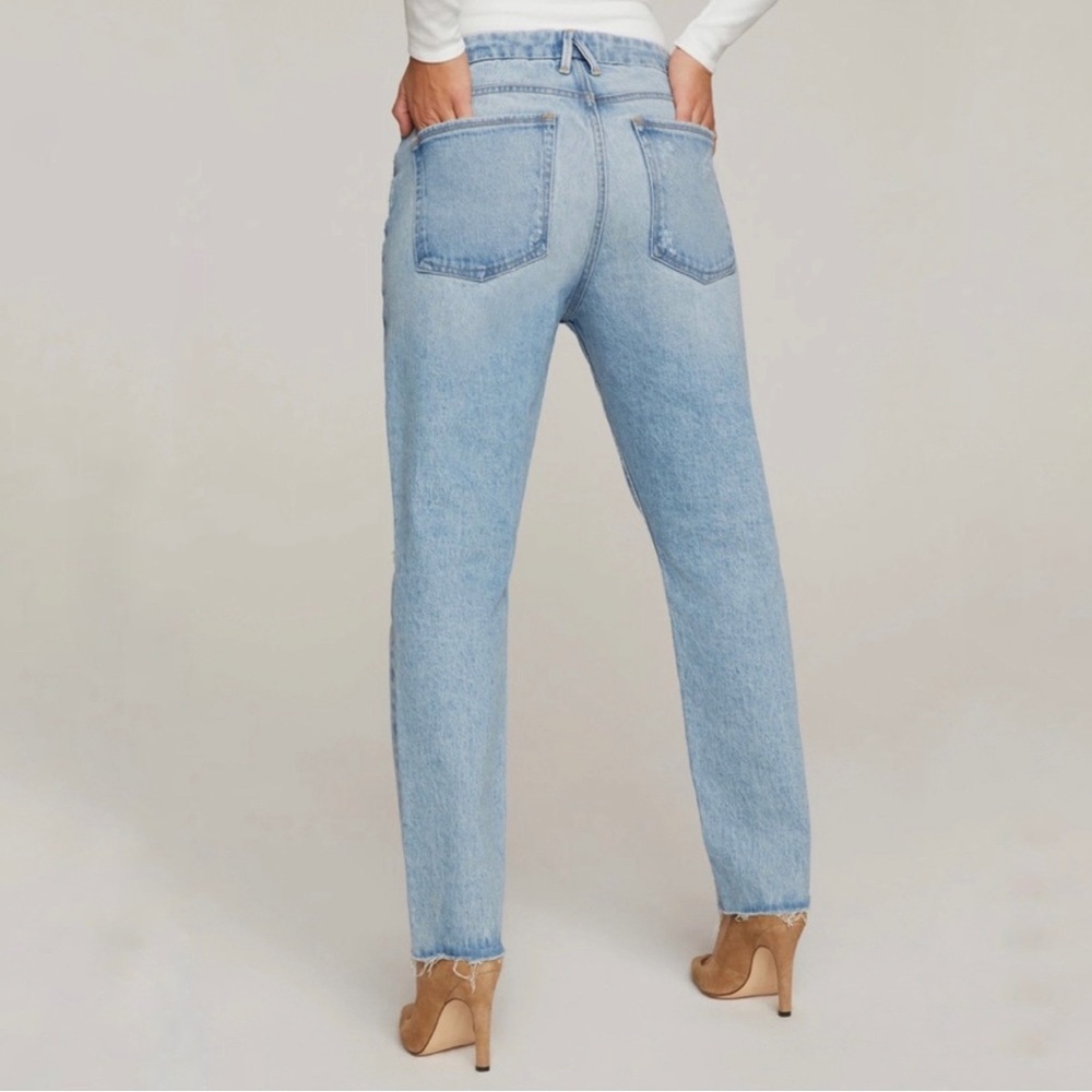 GOOD AMERICAN Good Girlfriend Distressed Jeans‎ In Blue 637 - Picture 2 of 11